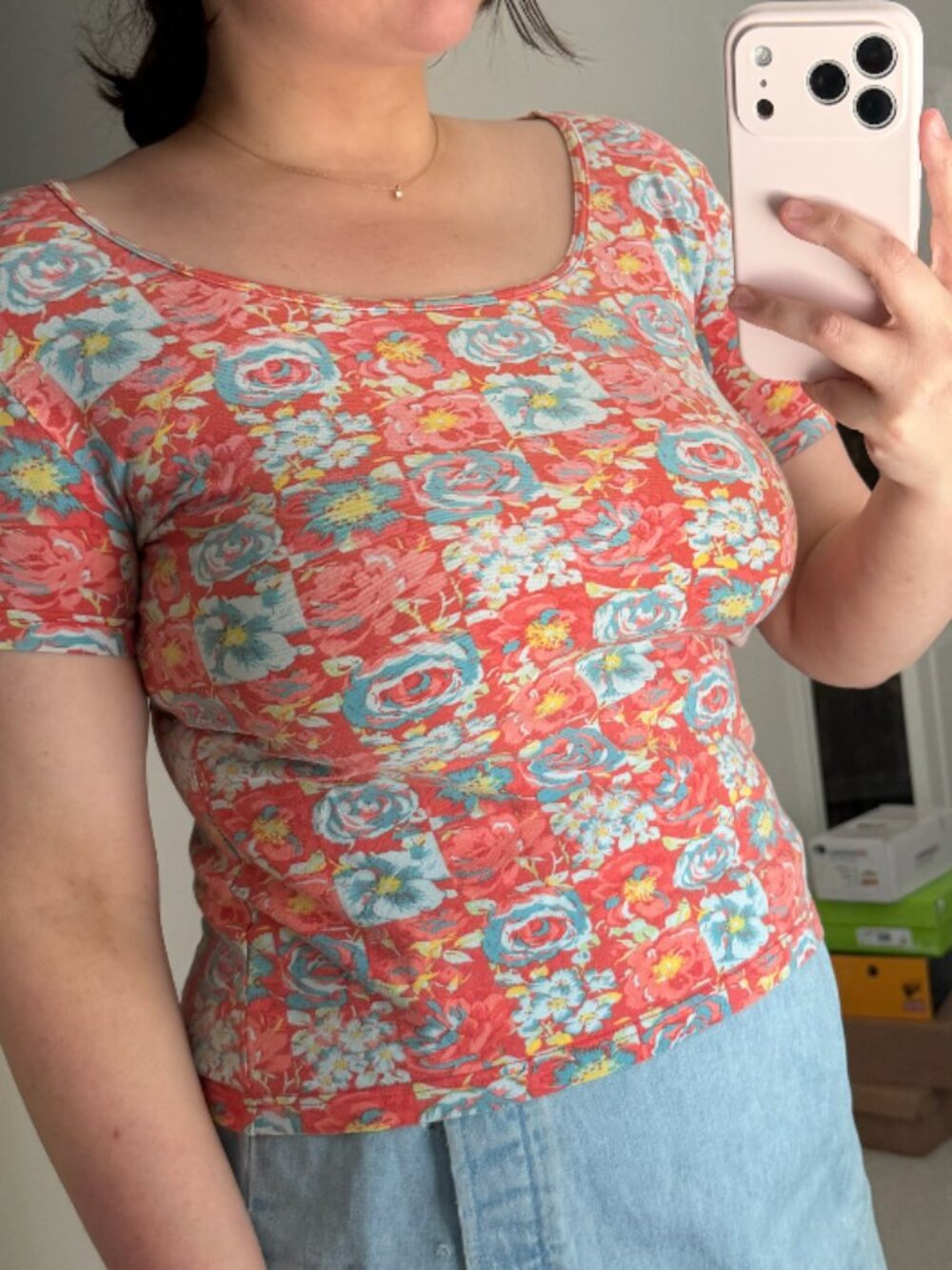 Floral Scoop Flower Hipster Hippie Artsy Art T Shirt TShirt Preppy Hip Blouse